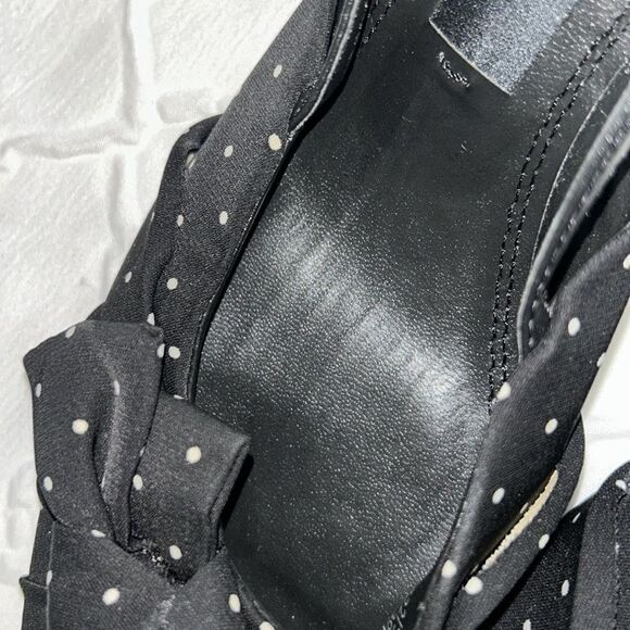 Zara Black & White Polka Dot Kitten Heel Sling back Shoes(Size 39) - Picture 9 of 10